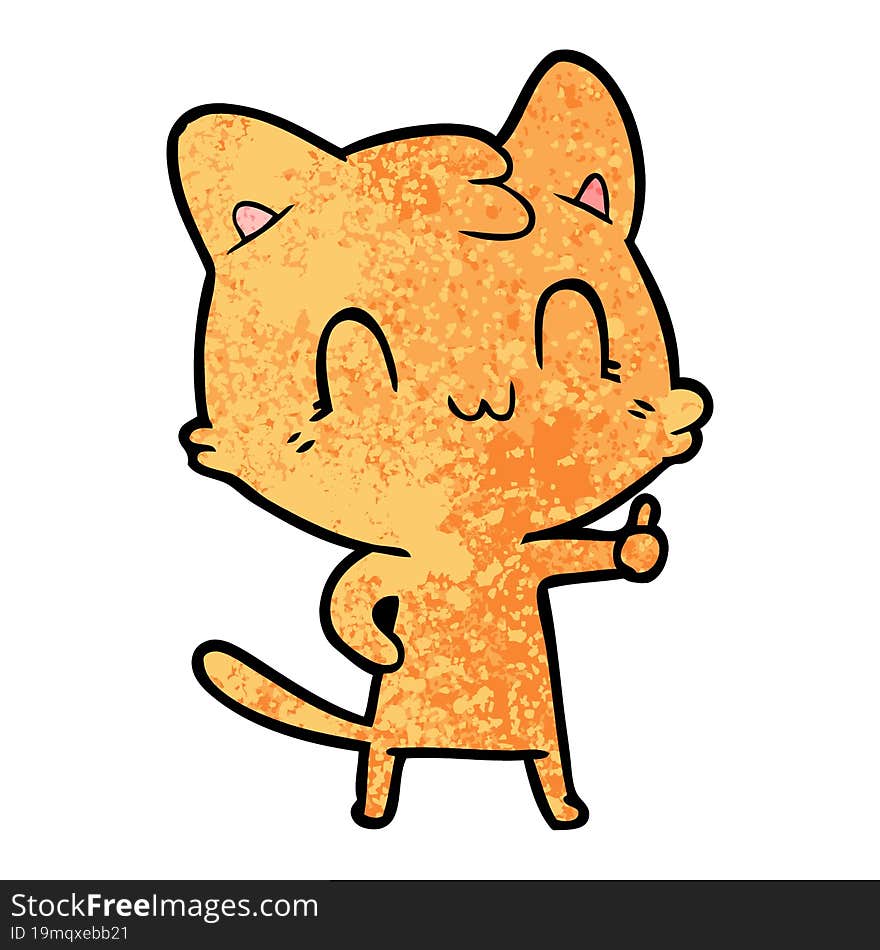 cartoon happy cat. cartoon happy cat