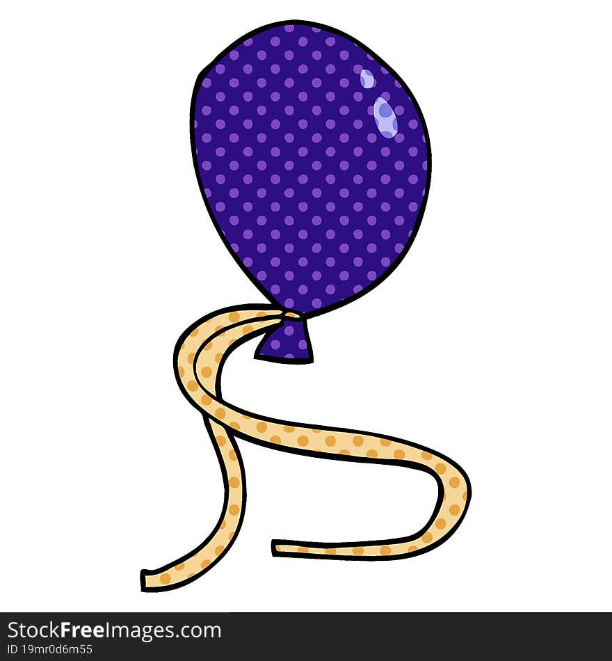 Cartoon Doodle Ballon With String