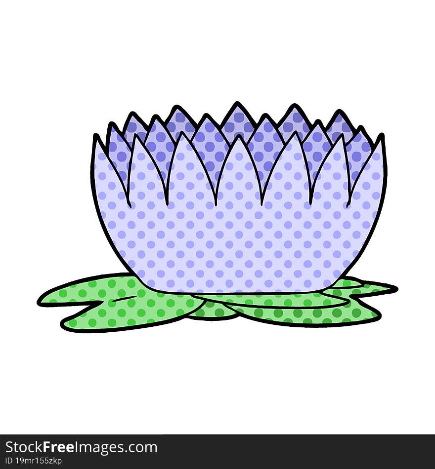 cartoon waterlily. cartoon waterlily