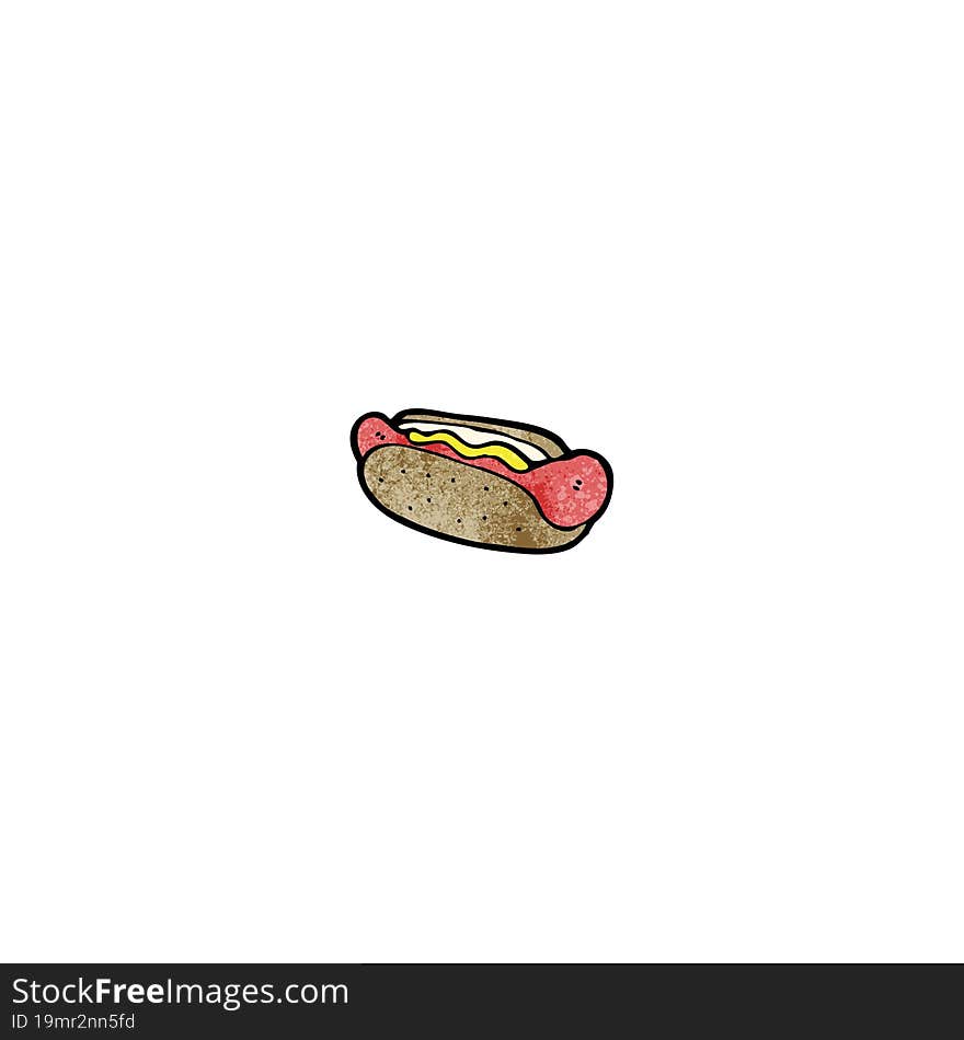cartoon hotdog