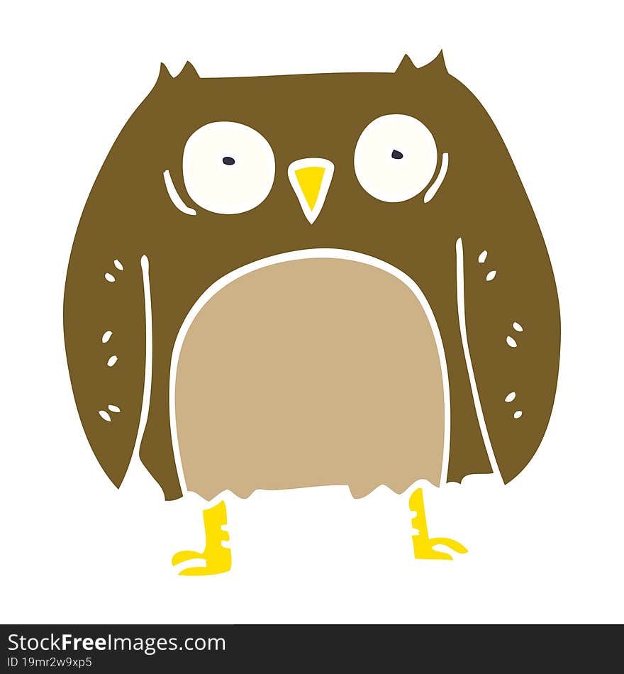 funny cartoon doodle owl