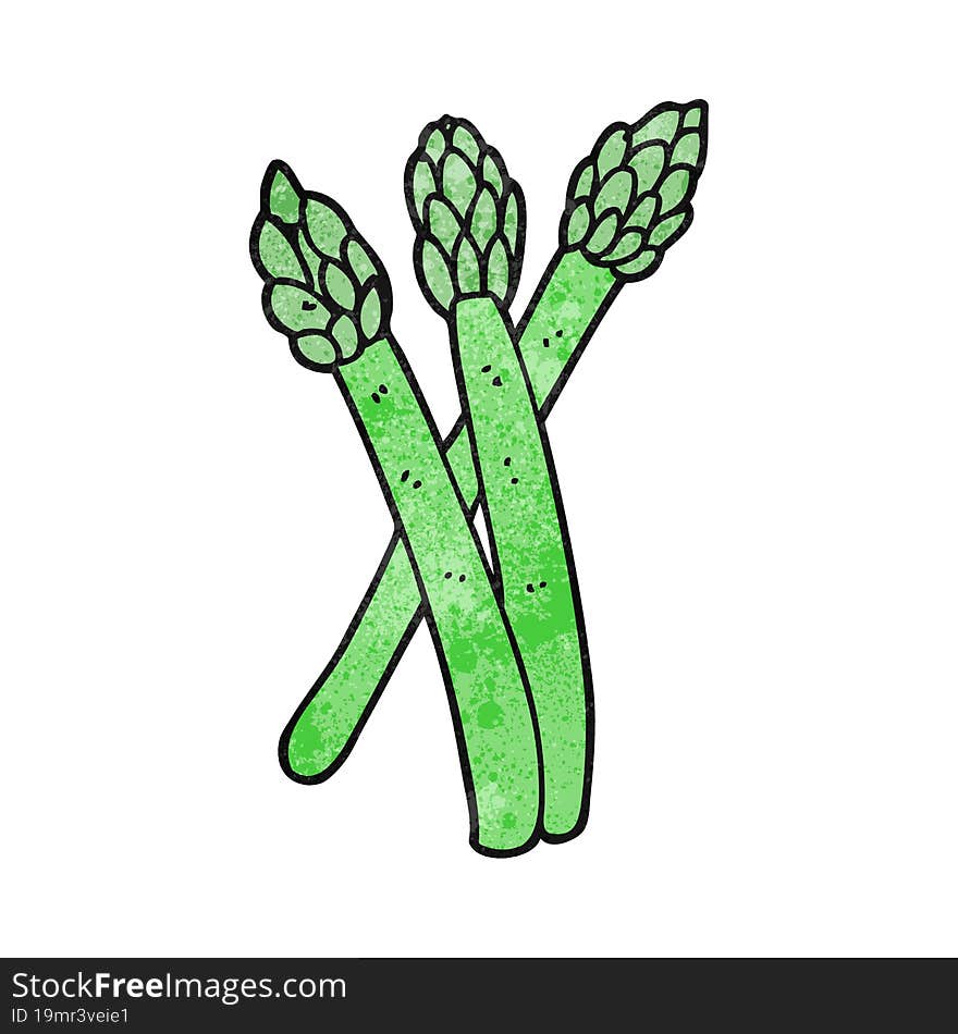 textured cartoon asparagus