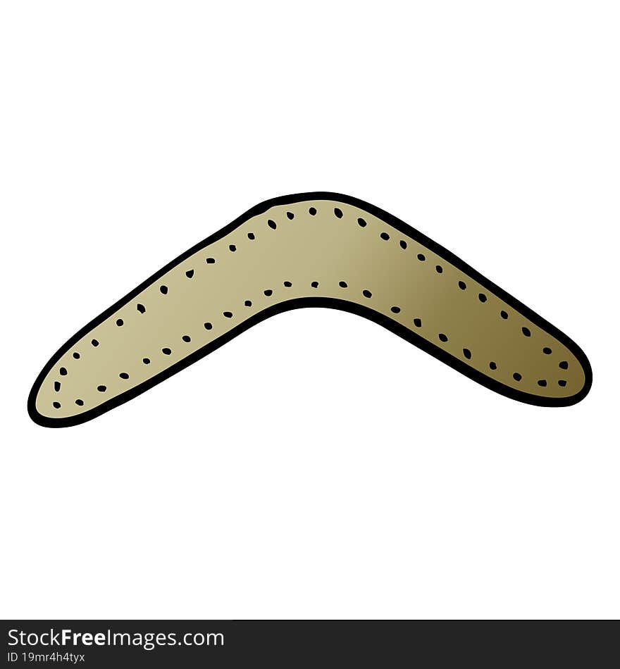 vector gradient illustration cartoon boomerang