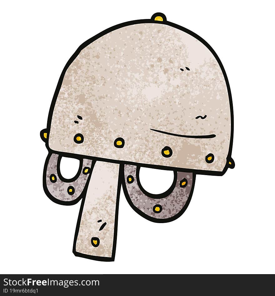 Cartoon Doodle Viking Helmet