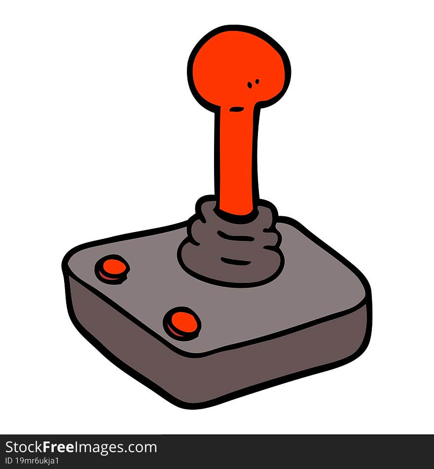 Hand Drawn Doodle Style Cartoon Joystick