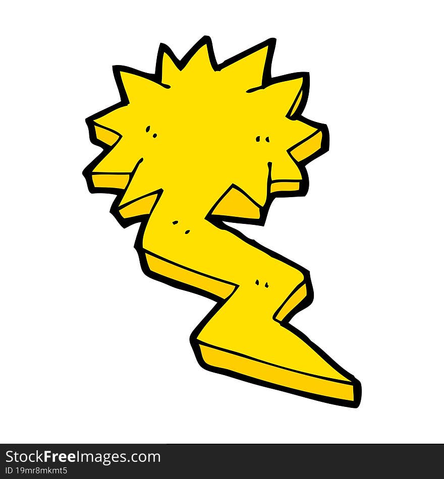 cartoon lightning bolt symbol