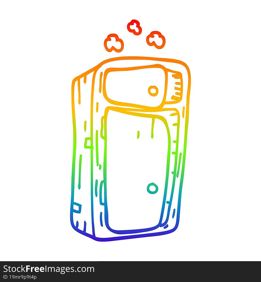 rainbow gradient line drawing cartoon dusy cabinet