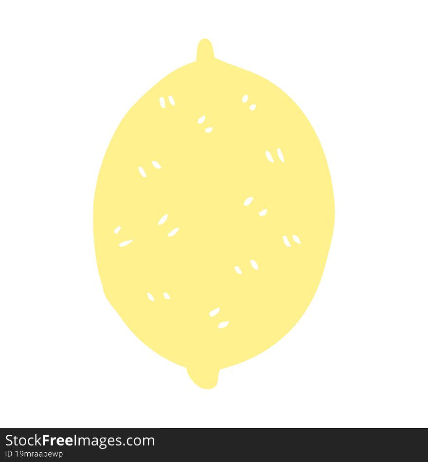 cartoon doodle lemon fruit