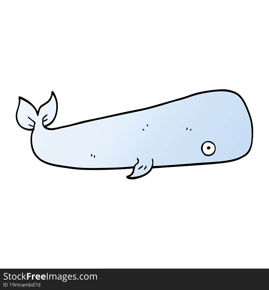 cartoon doodle sea whale