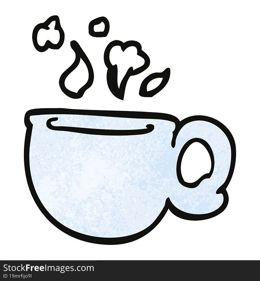 cartoon doodle steaming cup