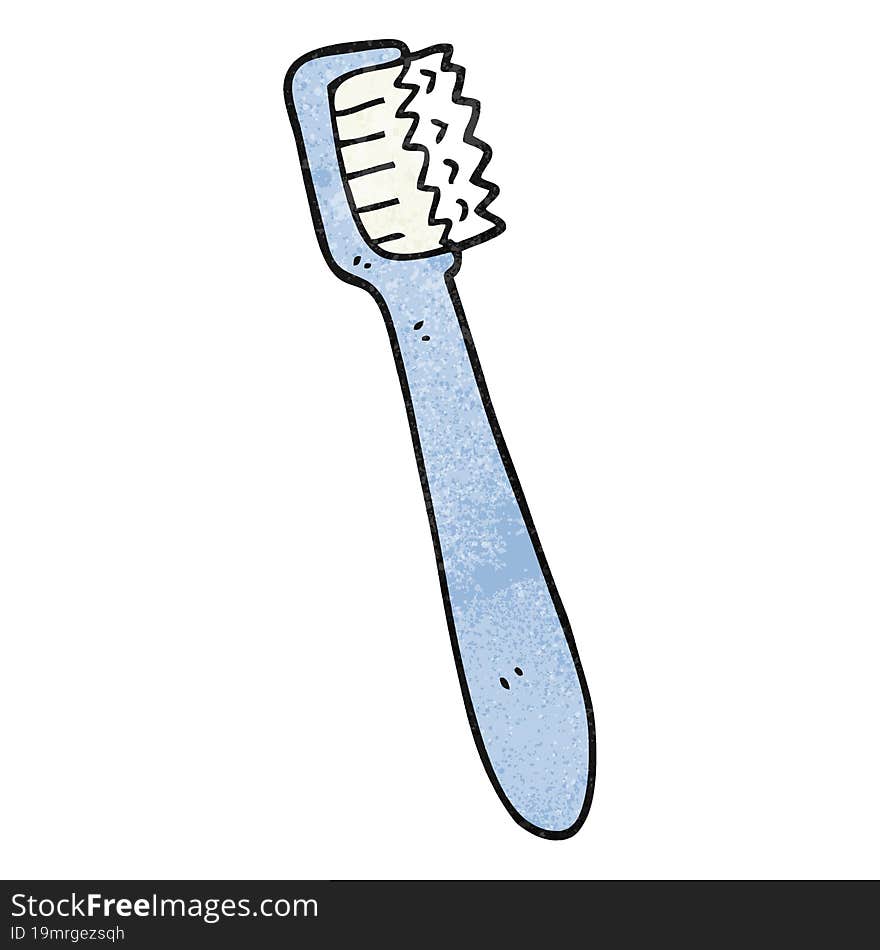 freehand textured cartoon toothbrush