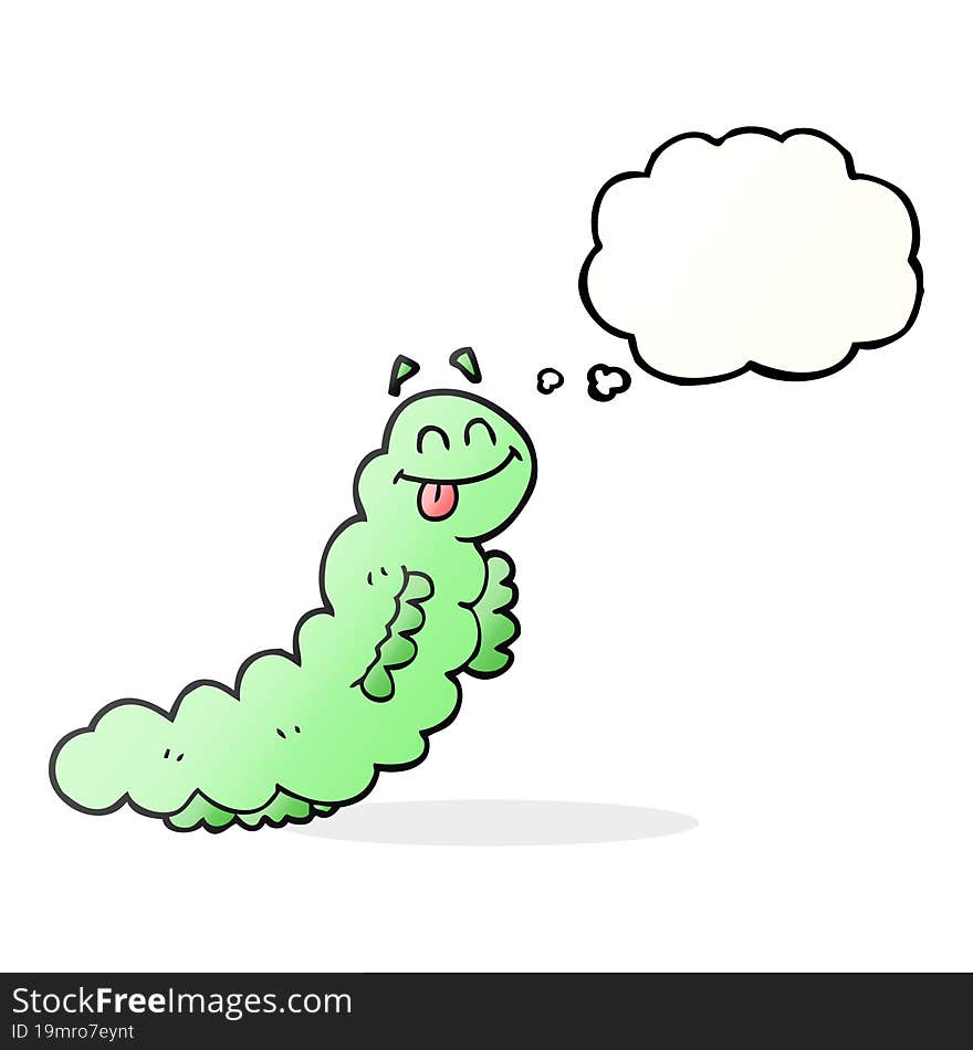 thought bubble cartoon caterpillar