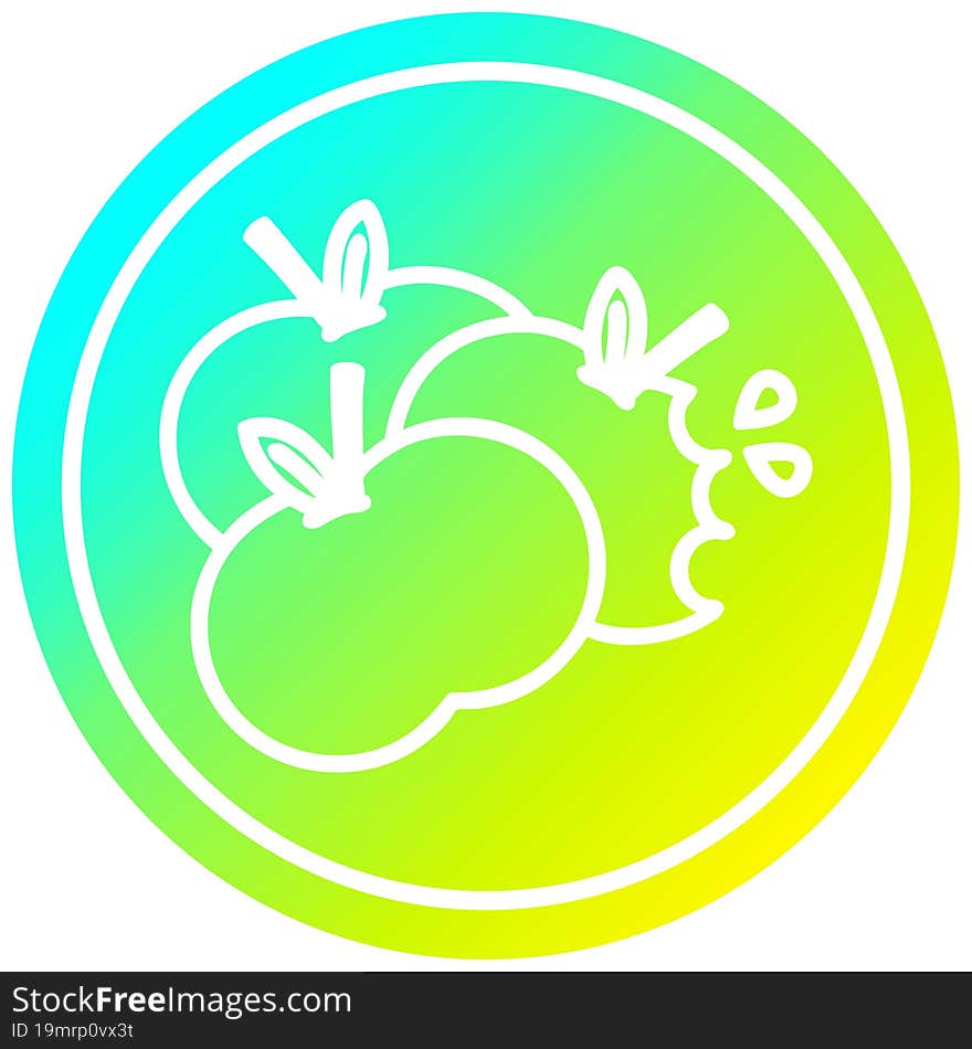 Juicy Apples Circular In Cold Gradient Spectrum