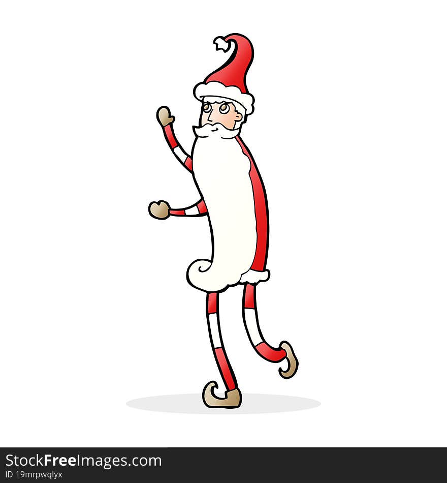 cartoon skinny santa