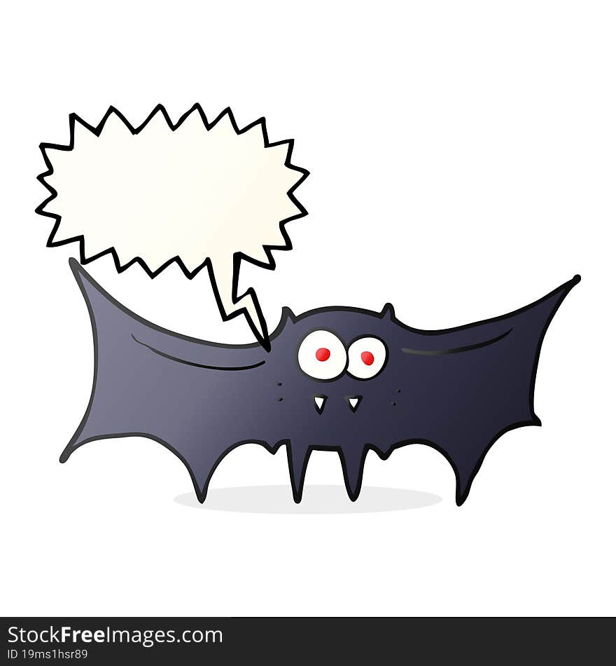 speech bubble cartoon vampire bat