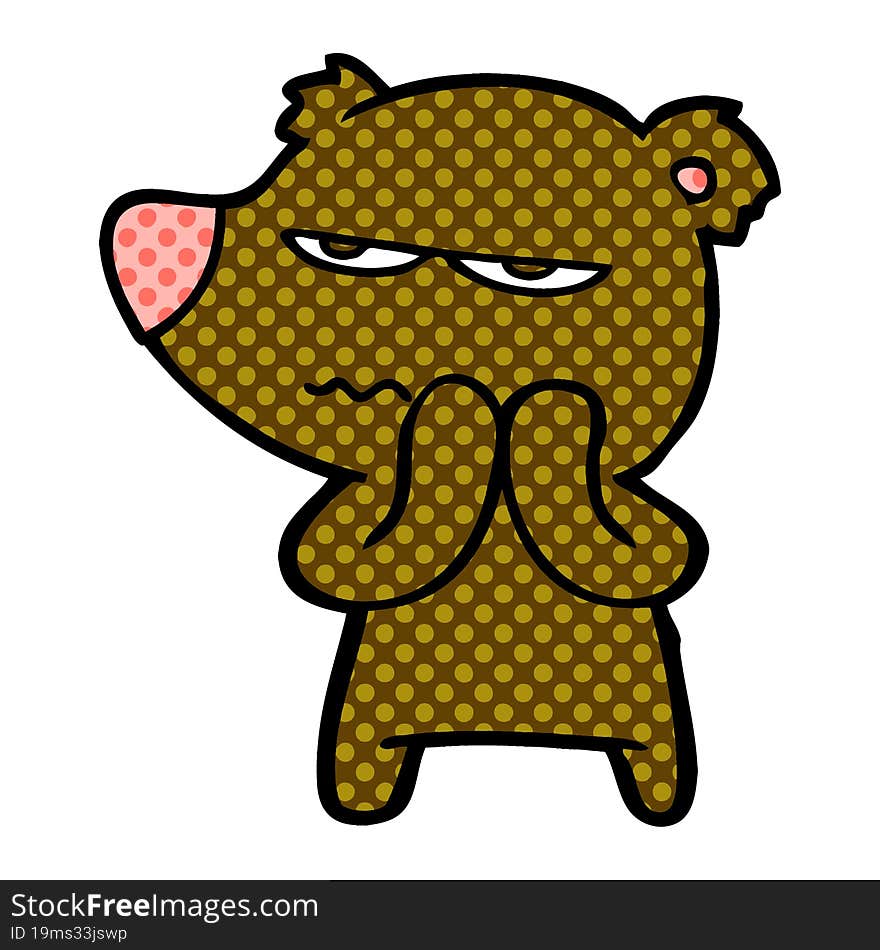 angry bear cartoon. angry bear cartoon