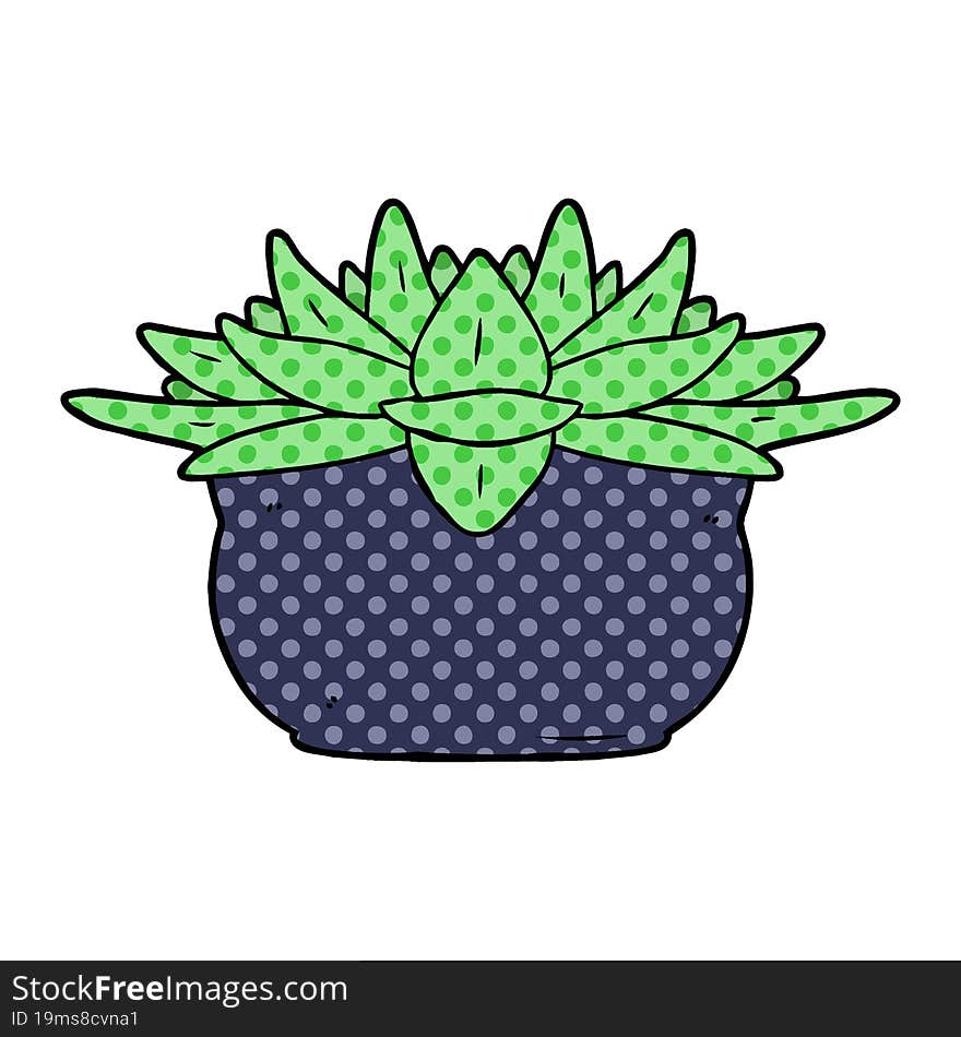 cartoon succulent plant. cartoon succulent plant