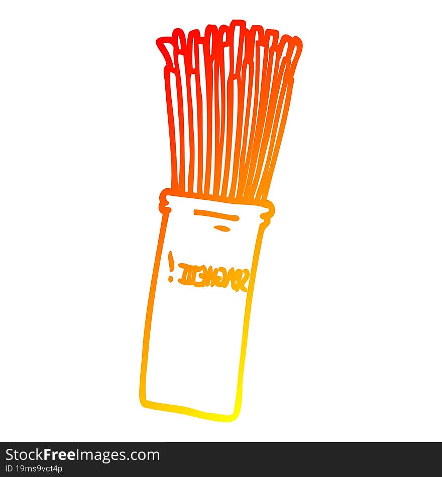 warm gradient line drawing cartoon wheat pasta