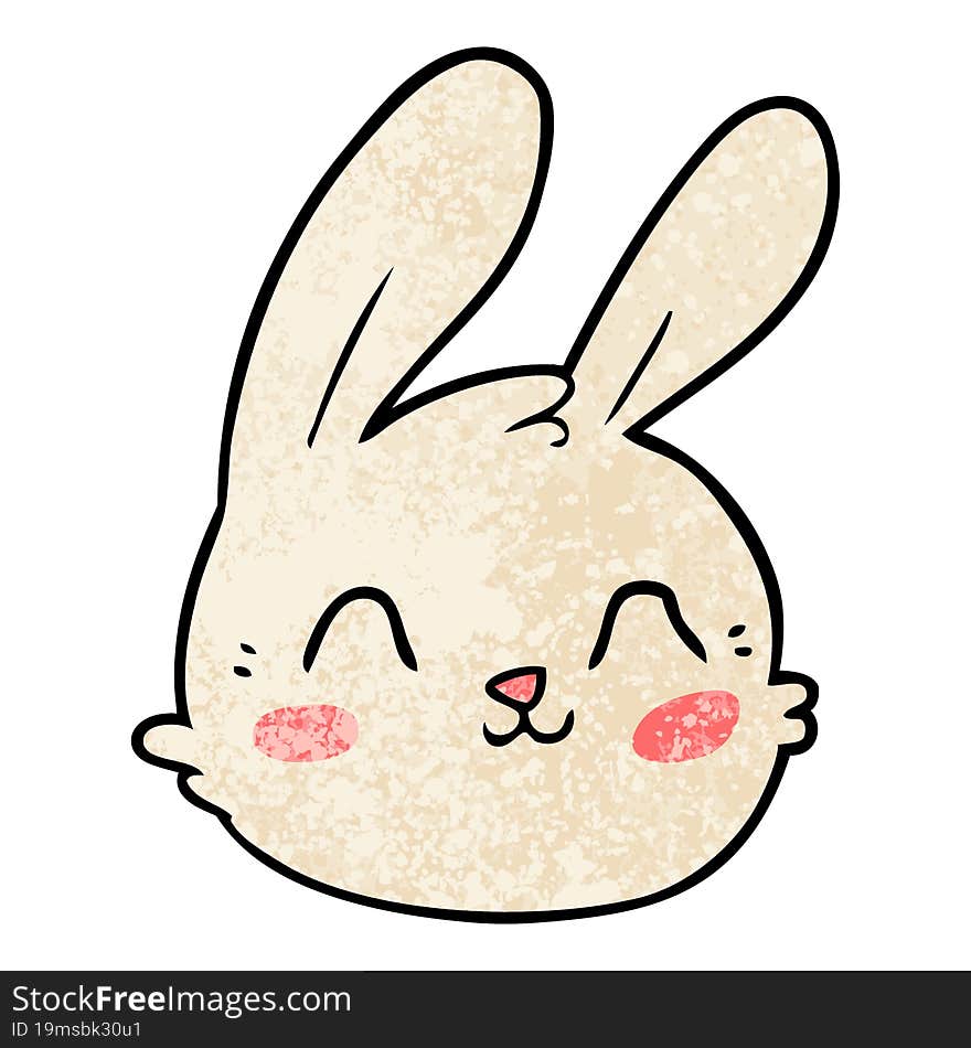 cartoon rabbit face. cartoon rabbit face