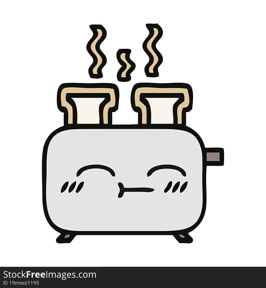 cute cartoon of a toaster