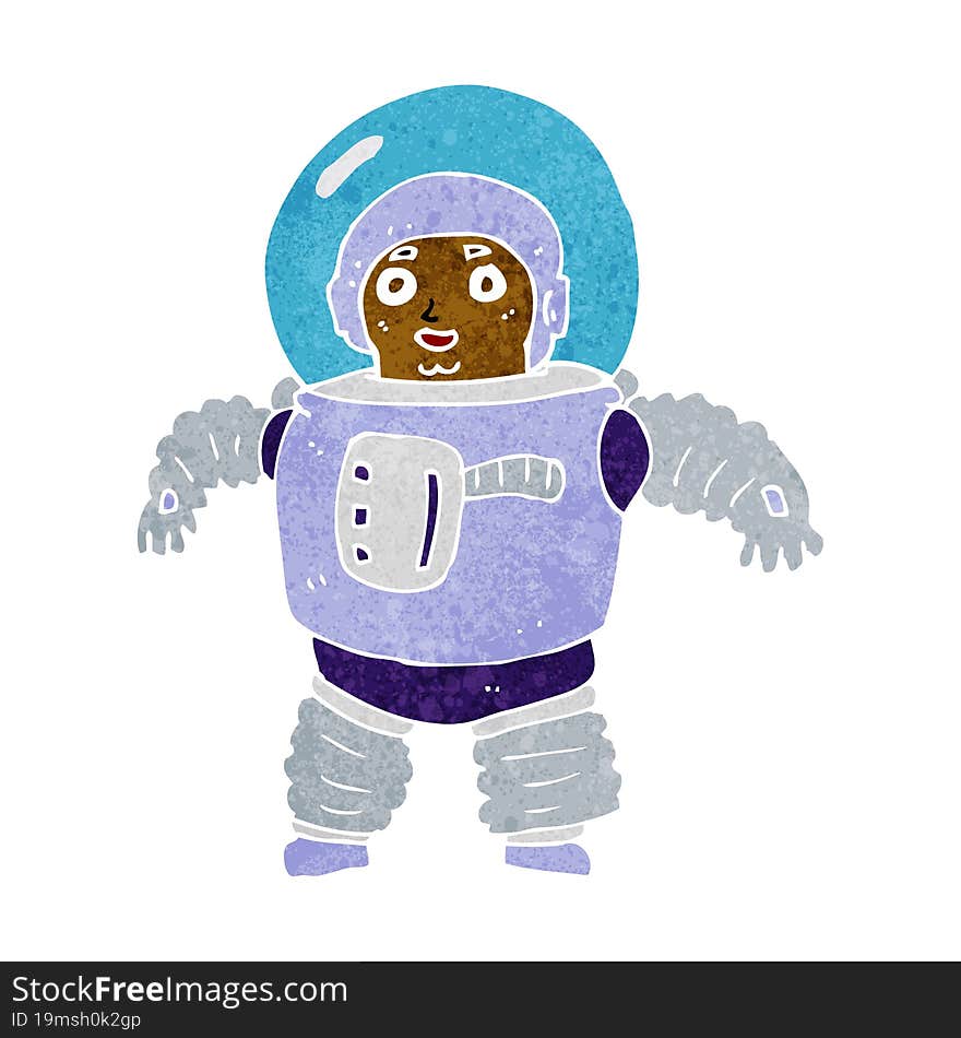 cartoon space man