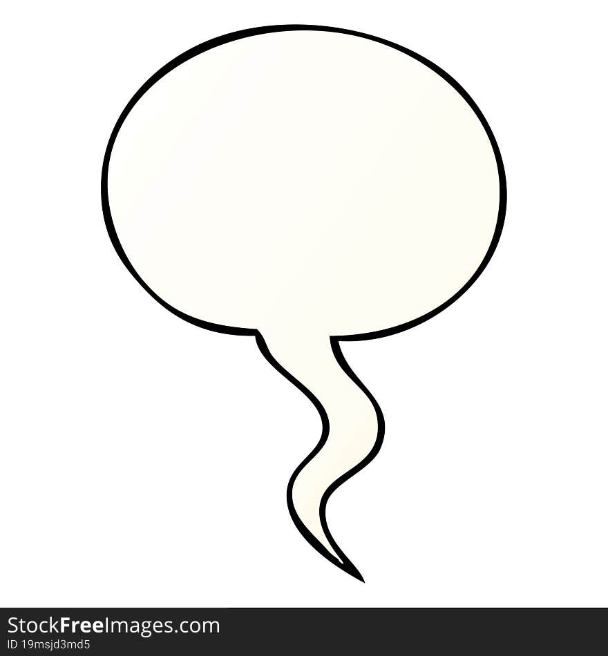 cartoon speech bubble in smooth gradient style and speech bubble in smooth gradient style