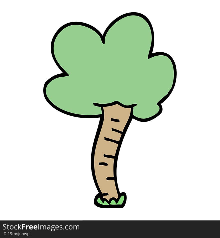 cartoon doodle tree