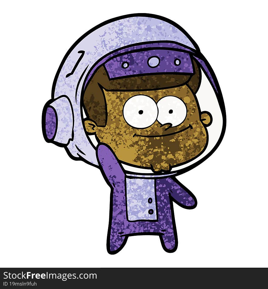 happy astronaut cartoon. happy astronaut cartoon