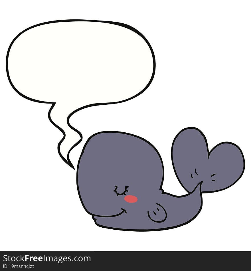 cartoon whale and speech bubble