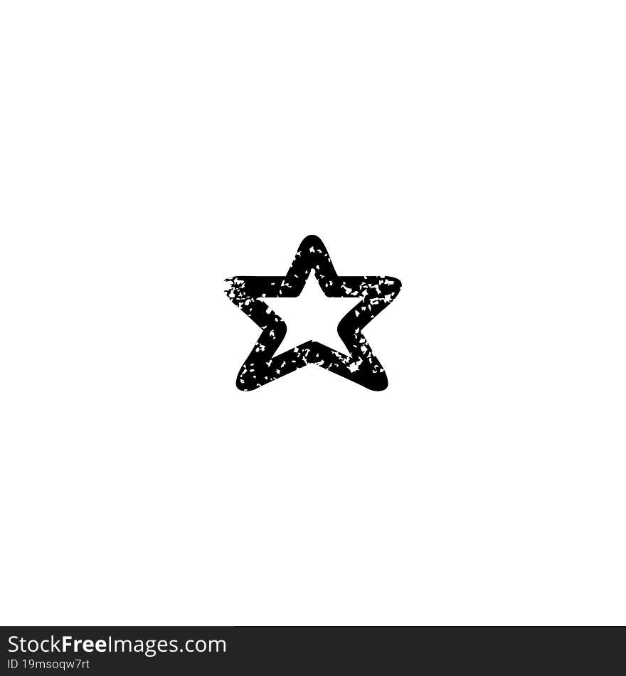 star shape distressed icon