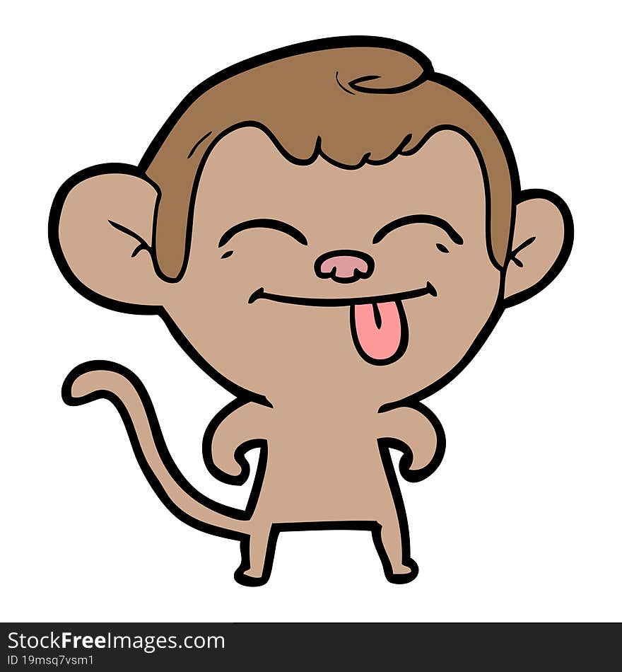 funny cartoon monkey. funny cartoon monkey