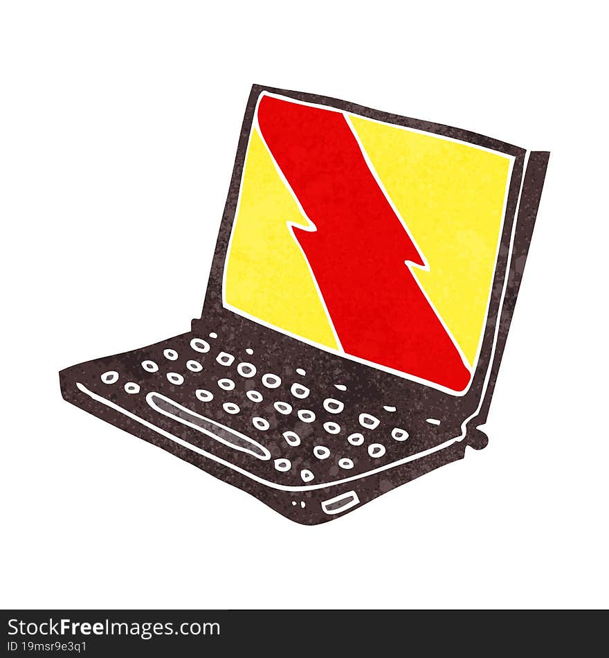 cartoon laptop computer