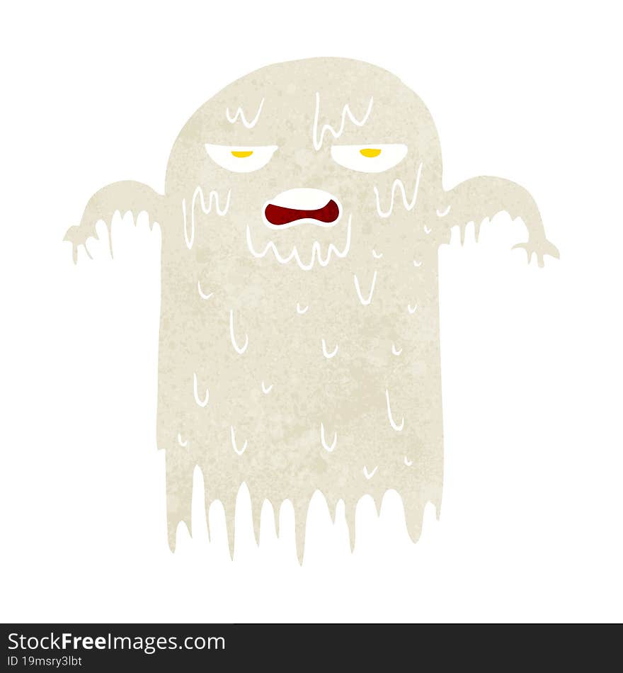 cartoon slimy ghost