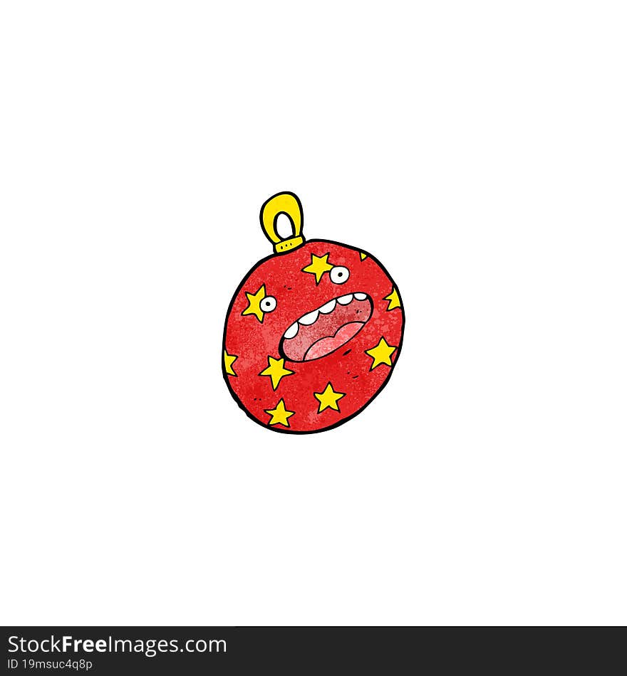 christmas bauble cartoon character