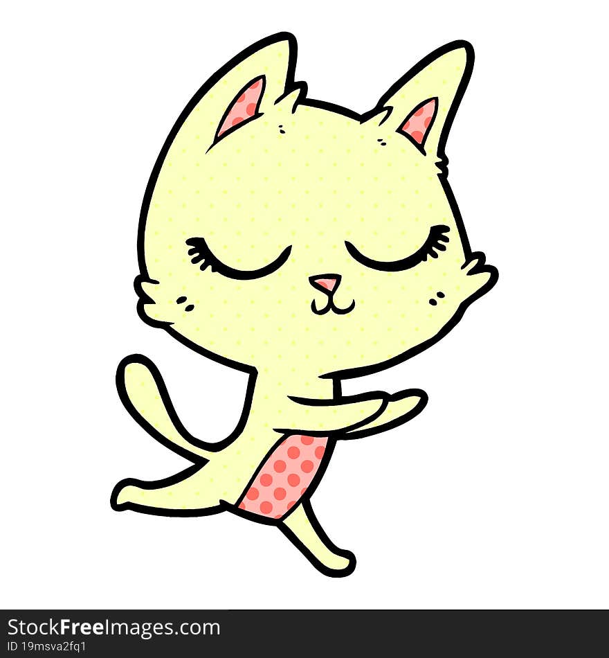 calm cartoon cat. calm cartoon cat