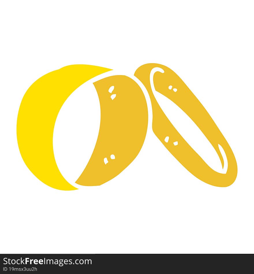 flat color illustration cartoon wedding rings