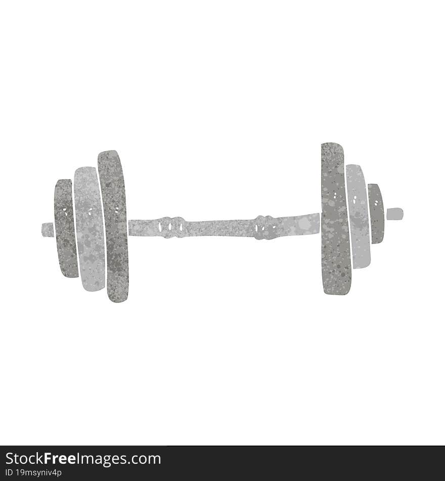 Retro Cartoon Barbell