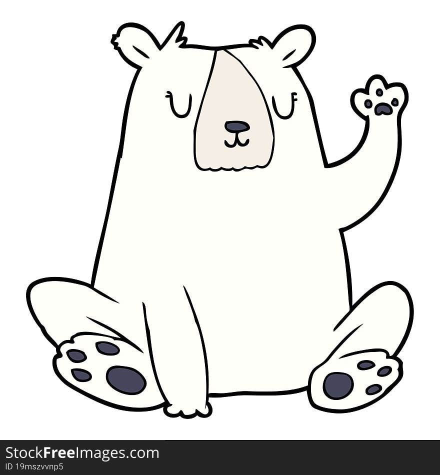 cartoon polar bear. cartoon polar bear