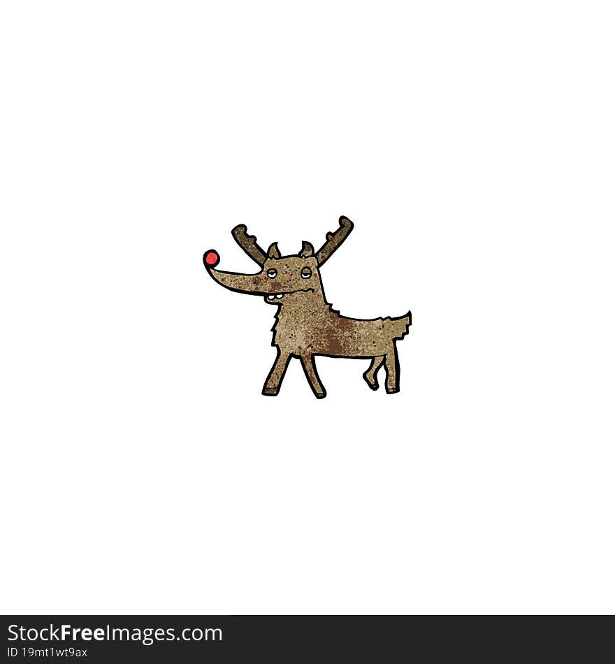 Funny Cartoon Reindeer