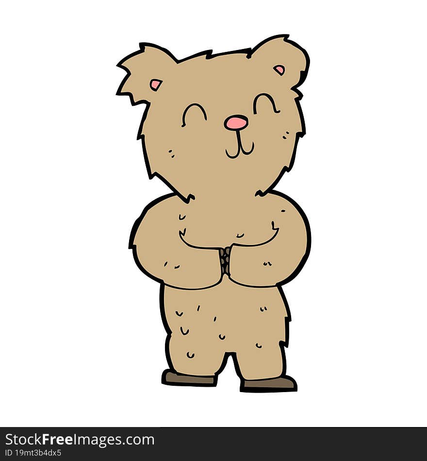 cartoon happy little bear