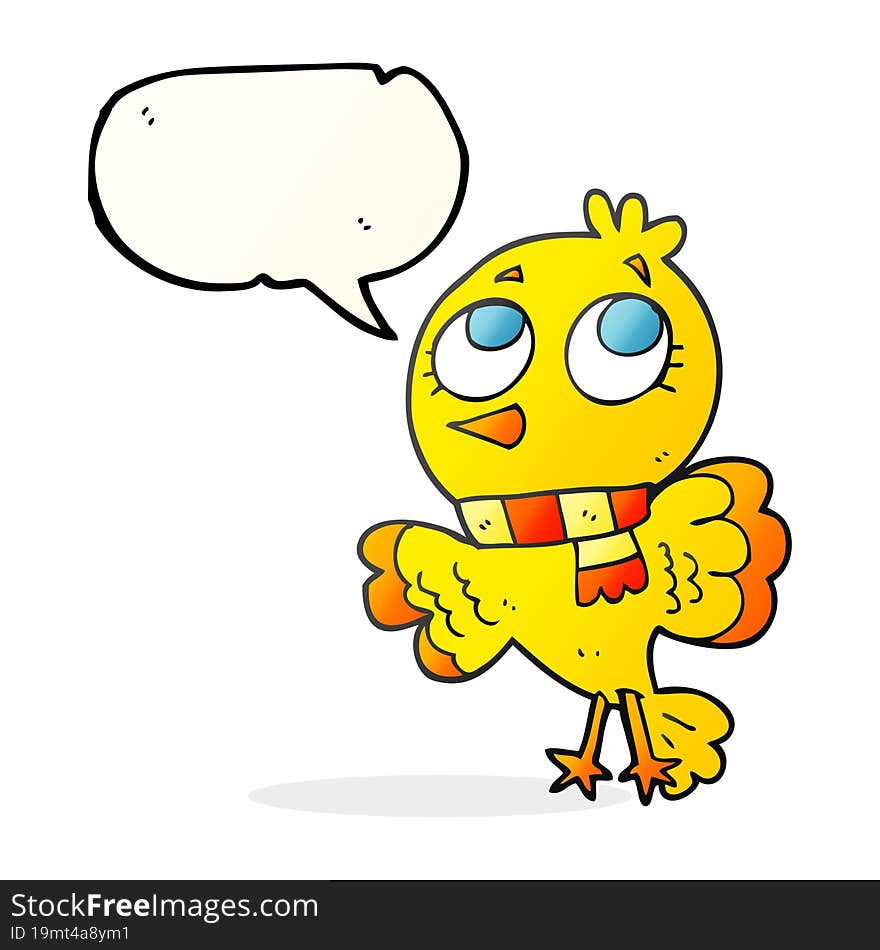 cute freehand drawn speech bubble cartoon bird. cute freehand drawn speech bubble cartoon bird