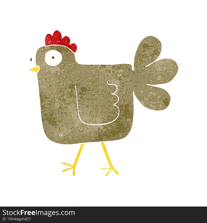 retro cartoon chicken