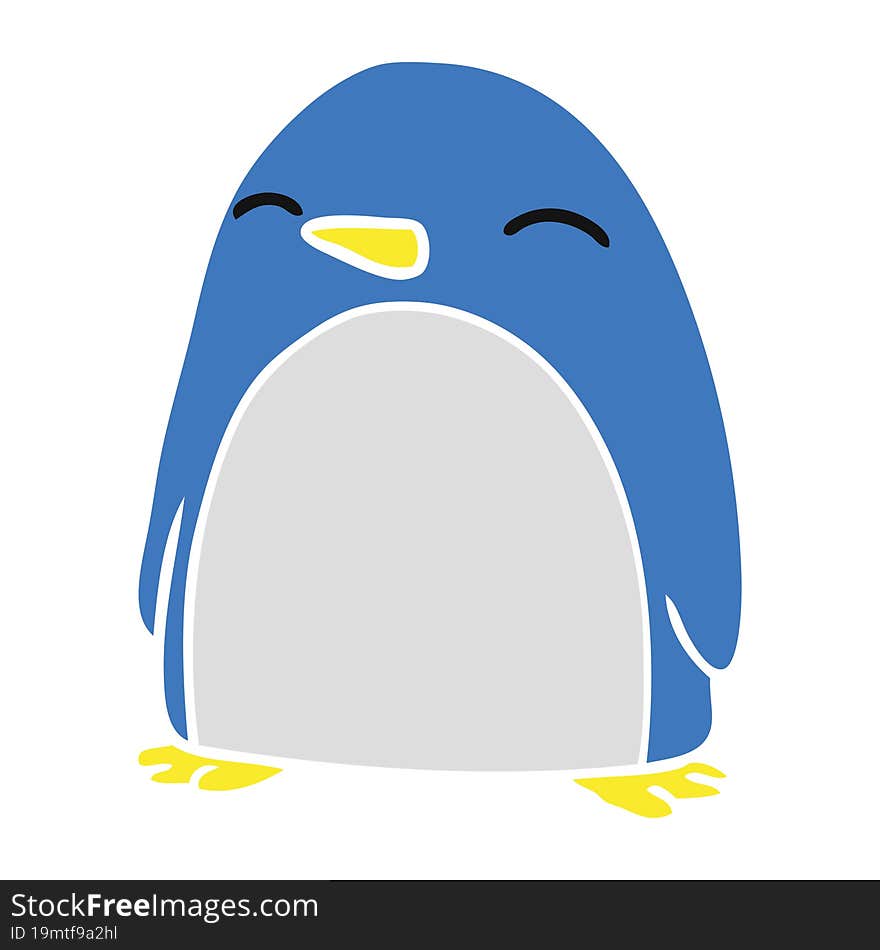 cartoon doodle of a cute penguin