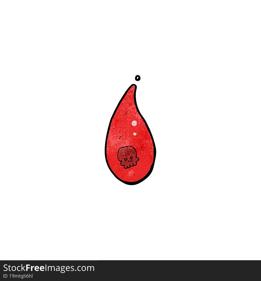 cartoon spooky blood drop