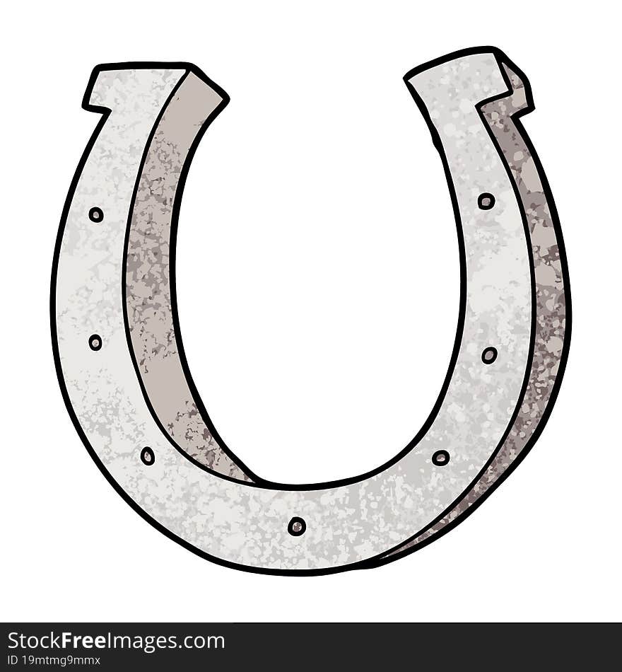 cartoon iron horse shoe. cartoon iron horse shoe