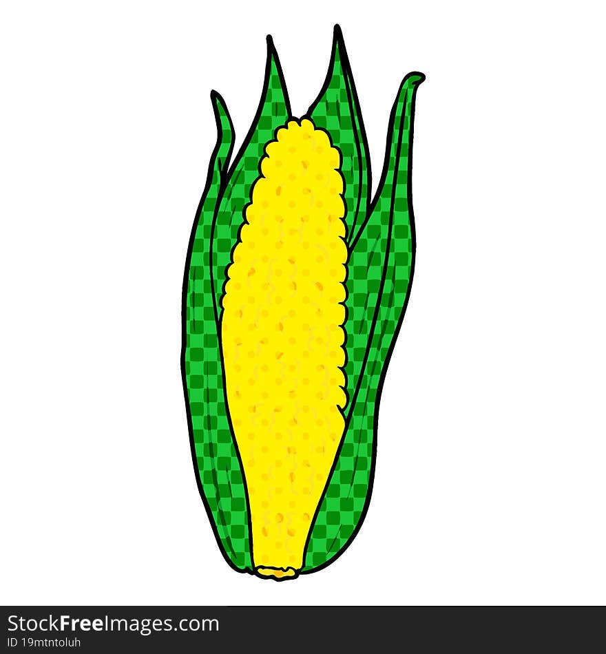 cartoon organic corn. cartoon organic corn