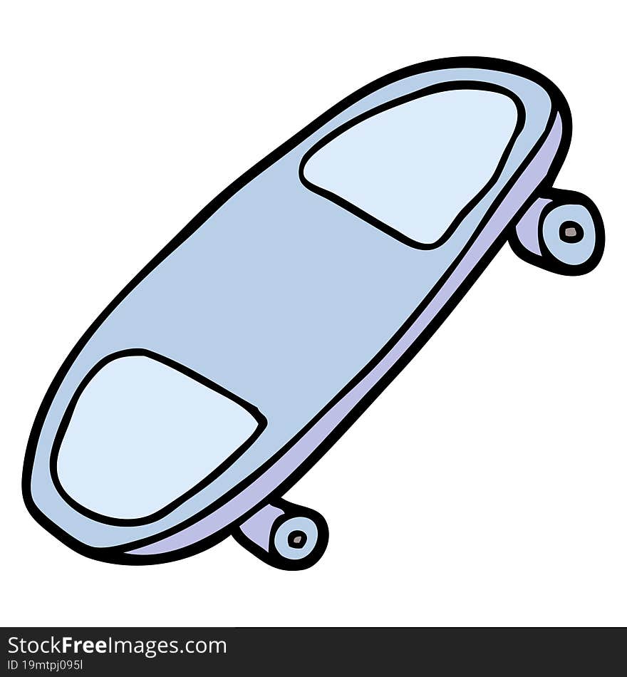 cartoon doodle skate board