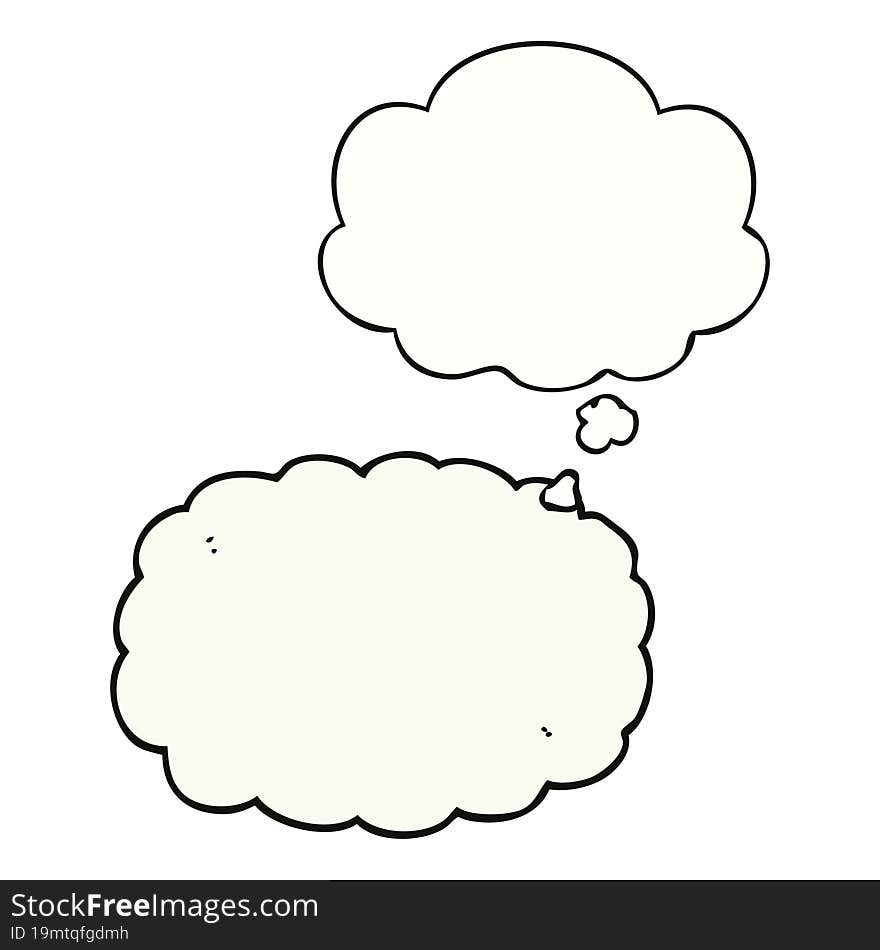 cartoon cloud and thought bubble