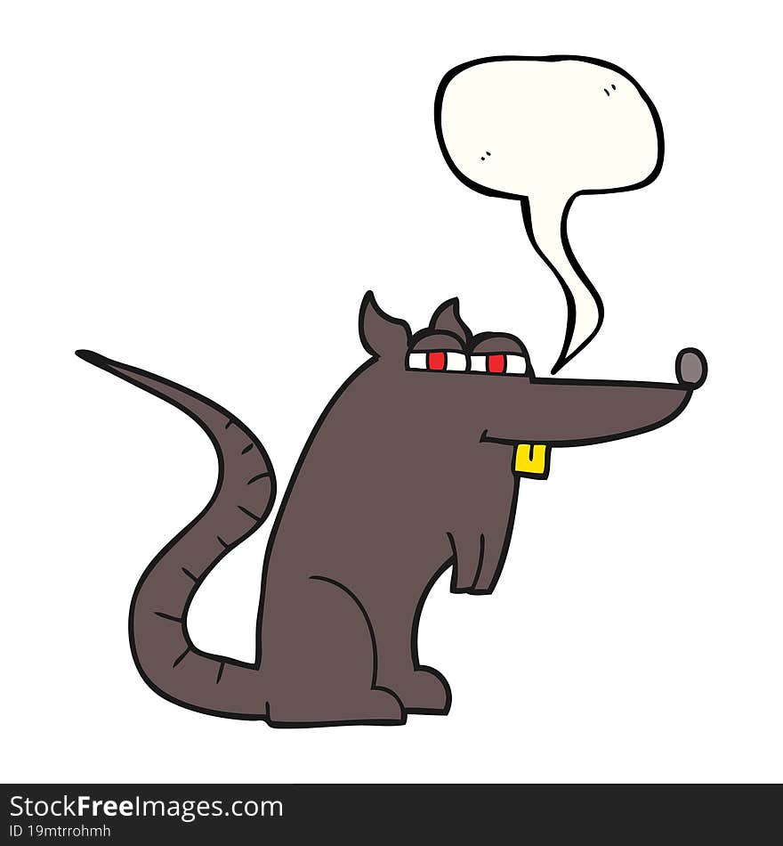 speech bubble cartoon evil rat