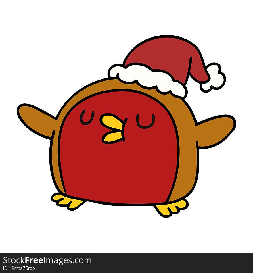 cartoon cute kawaii red robin